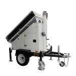 Customizable Portable Solar Trailer Solar Security Trailer With 3*400W Solar Panels for sale