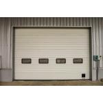 Remote Control Sectional Garage Door Insulation Electric Steel White 50mm-80mm Thickness for sale