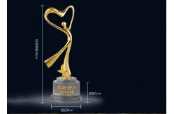 China Elegant Design Standing Metal Trophy Cup Gold Plated For Dancing Winners supplier