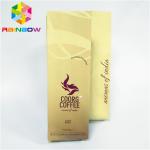 Moisture Proof Food Packaging Side Gusset Coffee Bag With Tin Tie / Degassing Valve for sale