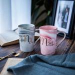 Anniversary Gifts 11oz Couple Ceramic Mug Set 100% Leakproof Lightweight for sale