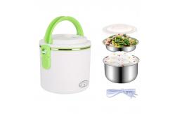 China Round Rechargeable Heated Lunch Box 220V Electric Lunch Box 40w supplier
