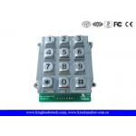 12 Keys Zinc Alloy Metal Keypad With Blue Backlight , vandal proof keypad 9 PIN connector for sale