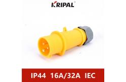 China IEC standard IP44 380V 16A 32A Sleeve Industrial Plug Waterproof supplier