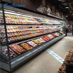 Customizable Open Display Chiller Fruit Vegetable Beverage Cabinet Freezer 1.25m Wide for sale
