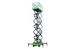 China 12M Mobile Scissor Lift With Pulling Device supplier