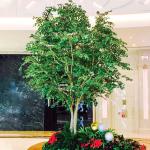 B Style Large Artificial Ficus Tree Custom Height Shopping Mall Foliage Tree Natural Looking for sale