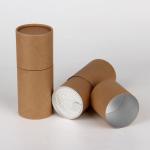 Food Package Cardboard Cylinder Container Tea Packaging Use No Printing Brown for sale