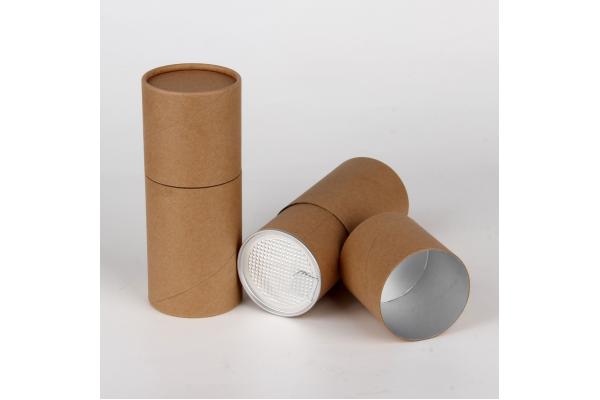 Food Package Cardboard Cylinder Container Tea Packaging Use No Printing Brown