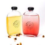 Airtight Freezer Safe Juice Bottles Kombucha Glass Bottles Square for sale