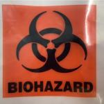 Biohazard Specimen Bags 6x9.8in/15x25cm Laboratory Sample Bag With Biohazard Logo Printing for sale