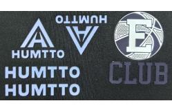 China Iron On Fabric Rectangle Clothing Labels With Black Sans Serif Font supplier