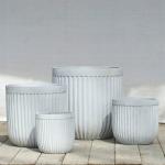 Water Resistant Light Grey 21cmx222cm Fiber Clay Pots for sale