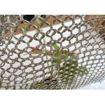 Welded Brass Ring Mesh For Partial Wall Decoration