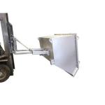 Grey Tipping Swarf Bins Forklift Attachment With Zinc Plated Finish
