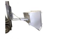 China Grey Tipping Swarf Bins Forklift Attachment With Zinc Plated Finish supplier