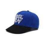 3D Embroidered Letter 5 Panel Baseball Cap Blue Single Plastic Buckle for sale