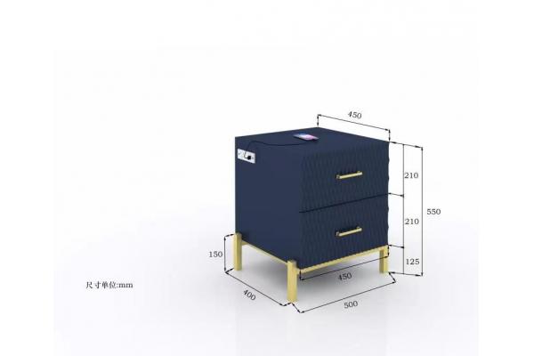 Smart bedside table with drawers