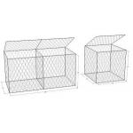 3.5mmx80x100mm Gabion Wire Mesh / Galvanized Gabion Box 2x1x0.5Mx2.7mm for sale