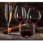 Customized Slanted Top Edge 450ml Fine Crystal Glasses