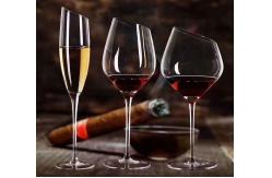 China Customized Slanted Top Edge 450ml Fine Crystal Glasses supplier
