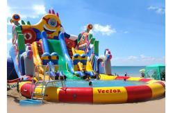 China Giant Inflatable Water Parks / 0.55mm PVC Swimming Pool Water Slide supplier