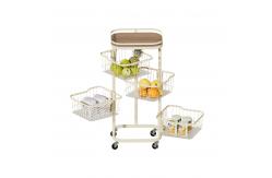 China Rotating Storage Organizer Household Utility Cart Multifunctional Rolling Cart supplier