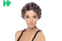 China Deep Wave Synthetic Short Wigs Human Hair , Feather Charm Wig supplier