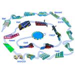 Kids / Adult Inflatable Obstacle Challenges With Silk Printing EN71 EN1496 CE