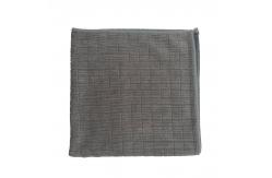 China Grey Weft Big Grid Microfiber Cleaning Cloth 80% Polyester 20% Polyamid supplier
