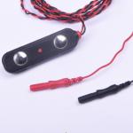Black Bar Electrode With Two 9 Mm Convex Disc Contacts Spaced 30mm Apart