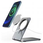 ODM Aluminum Alloy magsafe charger stand Adjustable desk phone holder for sale
