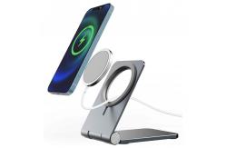 China ODM Aluminum Alloy magsafe charger stand Adjustable desk phone holder supplier