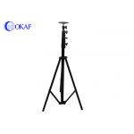 Mobile Telescopic Mast Pole , Tripod Antenna Tower With Lock Stainless Steel Material for sale