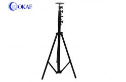 China Mobile Telescopic Mast Pole , Tripod Antenna Tower With Lock Stainless Steel Material supplier