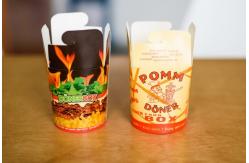 China High Speed 26 Oz Food Doner Paper Container Machine 80 Cups Per Min supplier