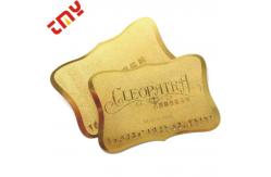 China Custom 0.3MM Thickness Embossed Gold Metal Brass Business Visiting Cards supplier