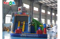 China Inflatable Bouncy Slides Custom Backyard Robot Themed Inflatable Water Slide With Pool supplier