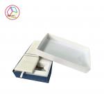 Textured Art Paper White Jewelry Paper Gift Box Foldable for sale