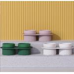 Ceramic Elevated Raised Pet Feeder Bowls With Stand for sale