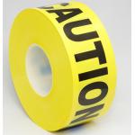Non-adheive Logo Printed Caution Tape PE Yellow Roll Warning Tape for sale