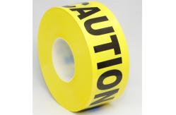 China Non-adheive Logo Printed Caution Tape PE Yellow Roll Warning Tape supplier