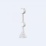 19mm Phoenix Tail Curtain Rod Finials Customized Curtain Pole Set Single Tension Bracket