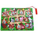 Childrens wooden Number Magnetic Puzzle Maze Toys Bead Board Game for sale