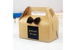 China Delicate Cake Paper Box Packaging With Ribbon And Customized Picture supplier