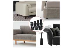China Round Plastic Height Increasing Sofa Feet Black Furniture Support Leg Accessories supplier