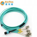 MPO-MPO/APC OM3 12/24 Fiber Optic Patch Cord Female/Male LZSH/OFNR Cable for sale
