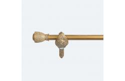 China Iron 25MM Curtain Rods Sets With Aluminum Alloy Curtain Finials And Brackets supplier