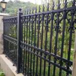 Wholesale 6ftx8ft garden black metal fences Wrought Iron Fence for sale