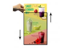 China Customized Size Glass Panel Advertising Poster Frame LED A4 Light Box supplier